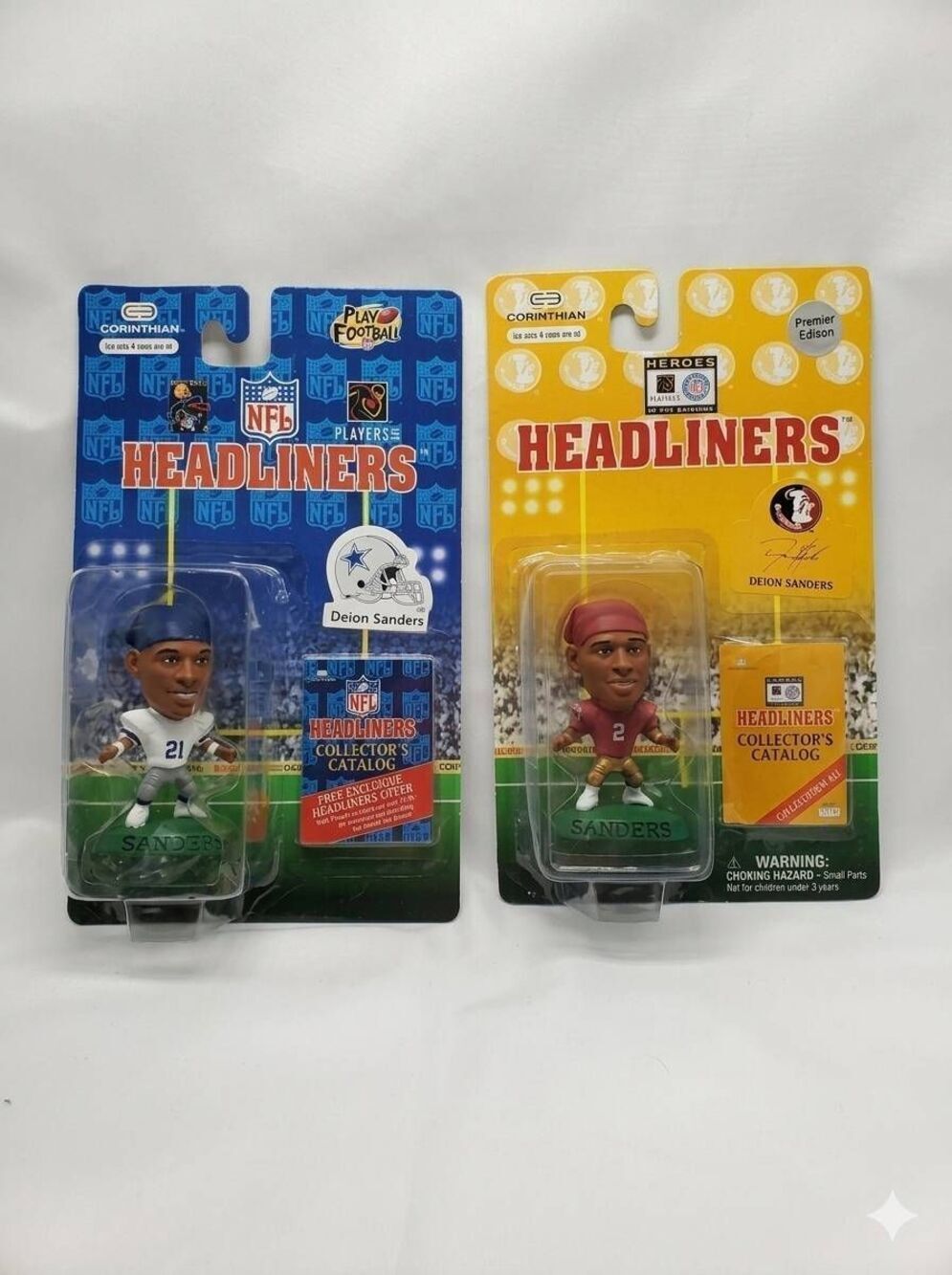 💙Vintage NIB Pair Deion Sanders Dallas Cowboys Florida State University Headlin